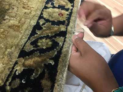 Silk Rug Restoration By Hand
