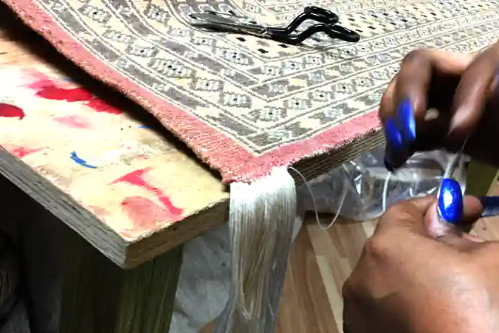 Persian Rug Fringe Repair