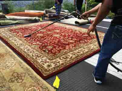 Rug Dusting Process