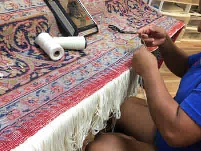 Oriental Rug Fringe Repair