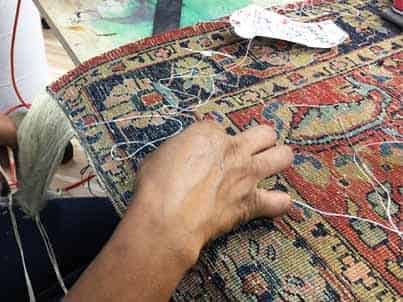 Silk Rug Repair by Hand