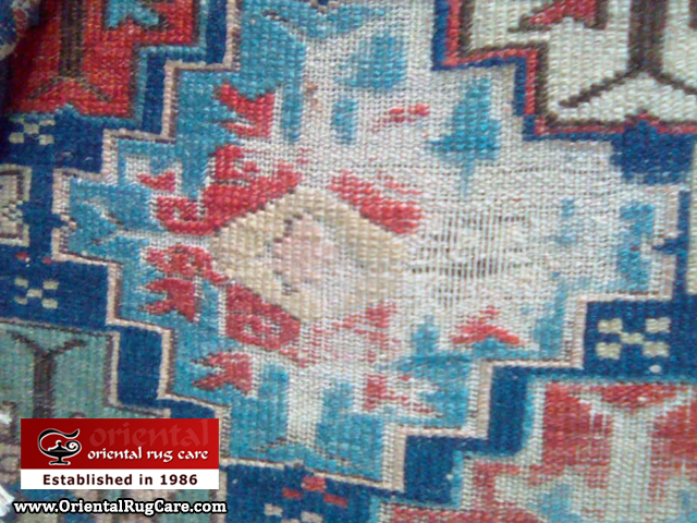 Persian Rug Color Damage