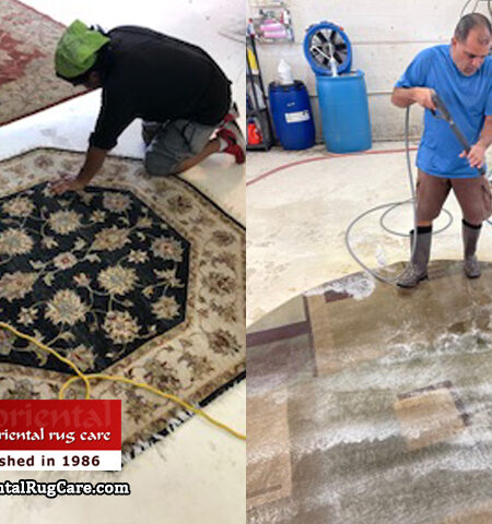 Round Rug Cleaning Process