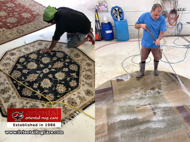 Round Rug Cleaning Process
