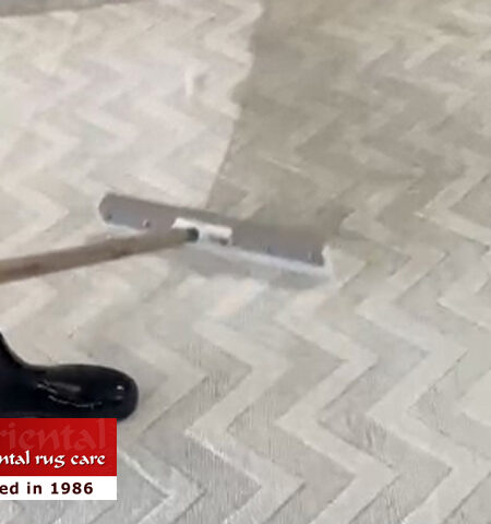 Rug Fringe Cleaning Process